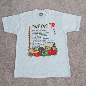 SCREEN STARS BEST Gray Fajitas Graphic T-Shirt NWOT